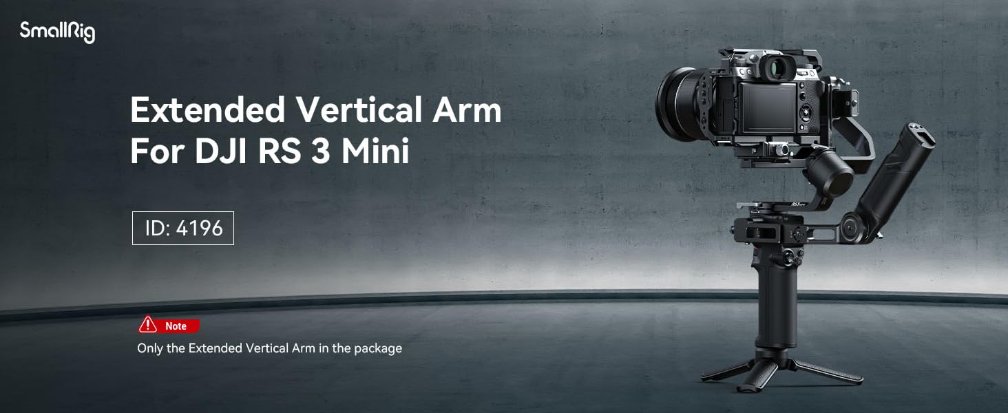 SMALLRIG RS 3 Mini Extended Vertical Arm, Extension Mount Plate for DJI RS 3 Mini - 4196 - Amazing Gadgets Outlet