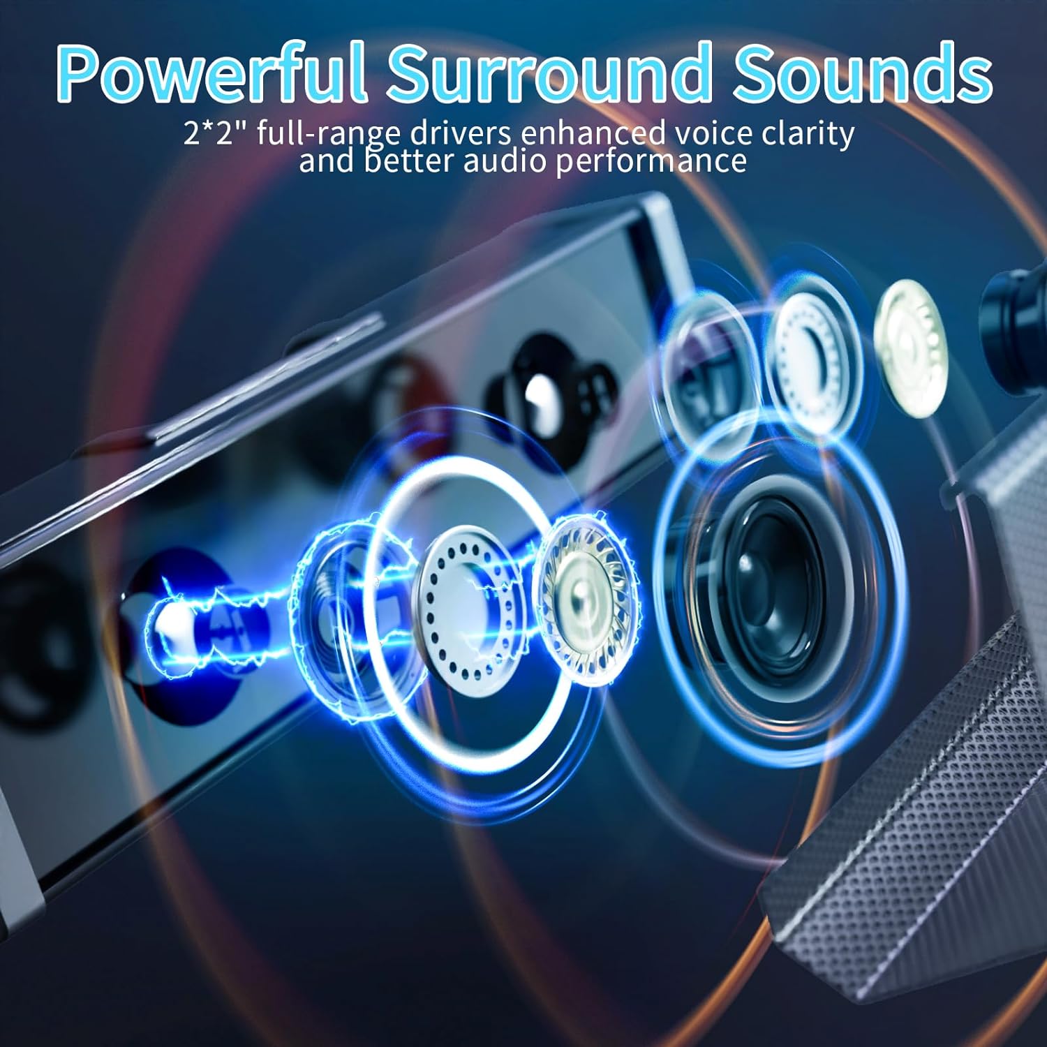 Smalody TV Speakers, Home Theater Speaker Wireless Audio Sound bar TV Speaker + Bass Subwoofer, Bluetooth Enabled/Optical/AUX/COAXIAL Inputs/Remote Control - Amazing Gadgets Outlet