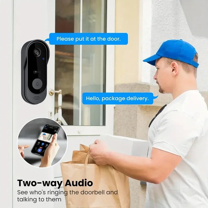 Smart Home WIFI Doorbell With Camera Waterproof 1080P HD IR Night Vision Wireless Doorbell Security Monitor Alarm Video Intercom - Amazing Gadgets Outlet