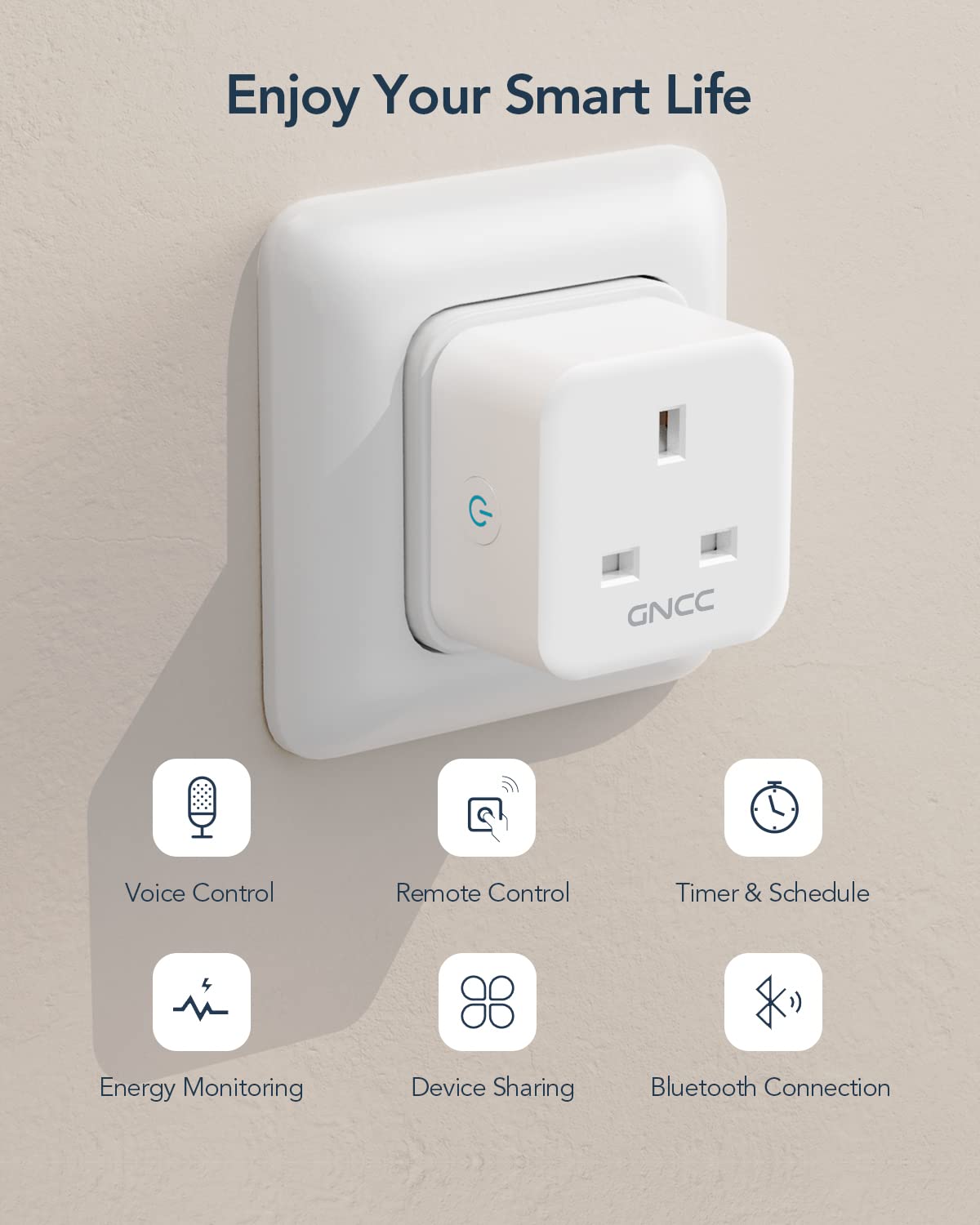 Smart Plug GNCC WiFi Plugs Works with Alexa Google Home Smart Socket Wireless Remote Control Timer Smart WiFi Outlet Without Energy Monitoring, 2.4Ghz Only, 13A 3120W, 4 Pack - Amazing Gadgets Outlet