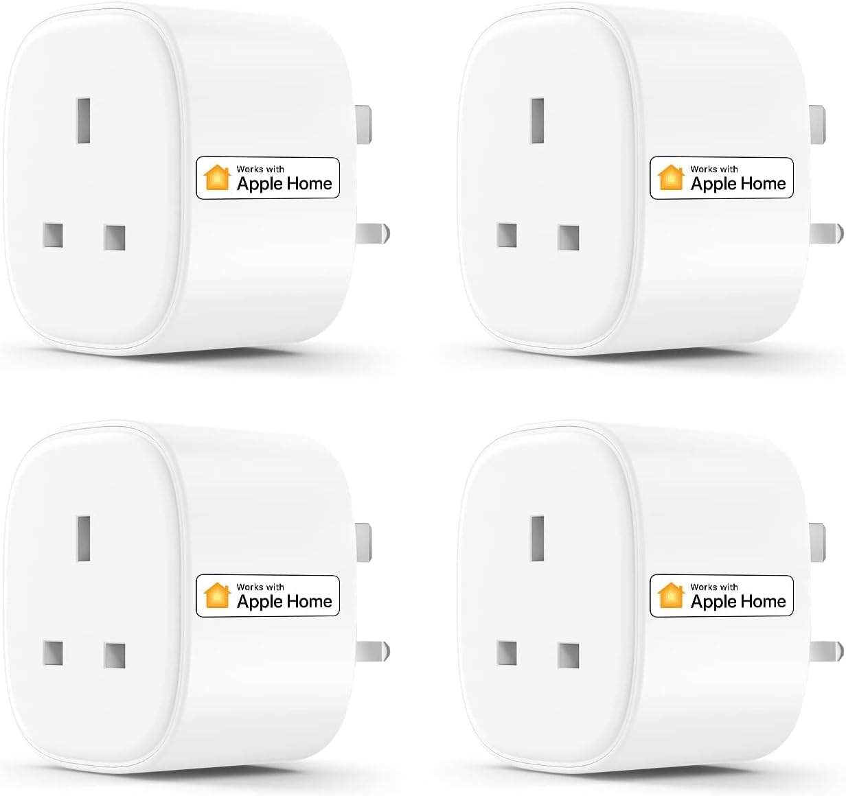 Smart Plug Works with Apple HomeKit Siri, Alexa, Google Home Refoss WiFi Smart Plug Socket with Energy Monitoring Wireless Remote Control Timer Plug No Hub Required 13A,4 Packs - Amazing Gadgets Outlet