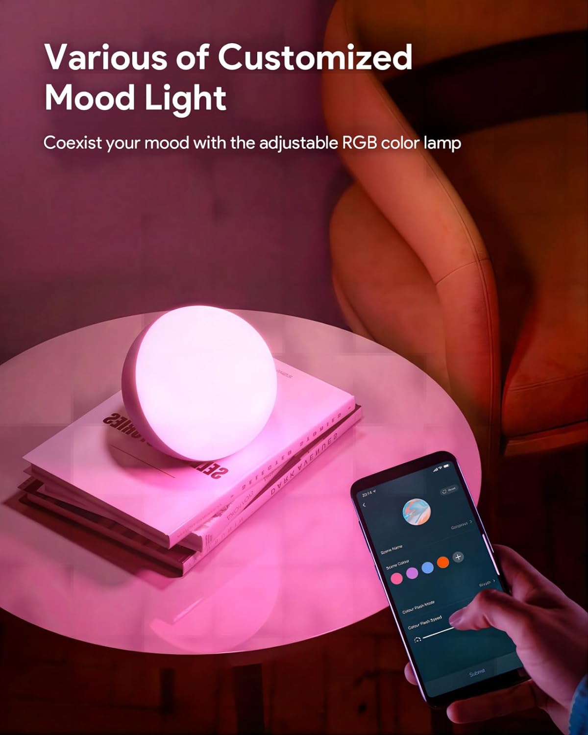 Smart Table Lamp, Dimmable Desk Lamp with App/Voice Control, LED RGB Color Changing Touch Lamp, Night Lamp for Bedroom Compatible with Alexa and Google Home - Amazing Gadgets Outlet