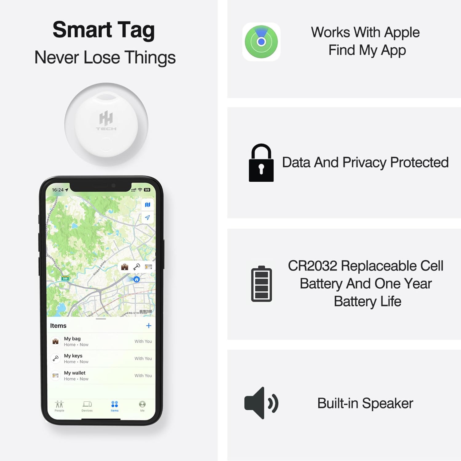 Smart Tag LITE (Pack 2) For Apple iOS Devices, Easily Track Your Item - Amazing Gadgets Outlet