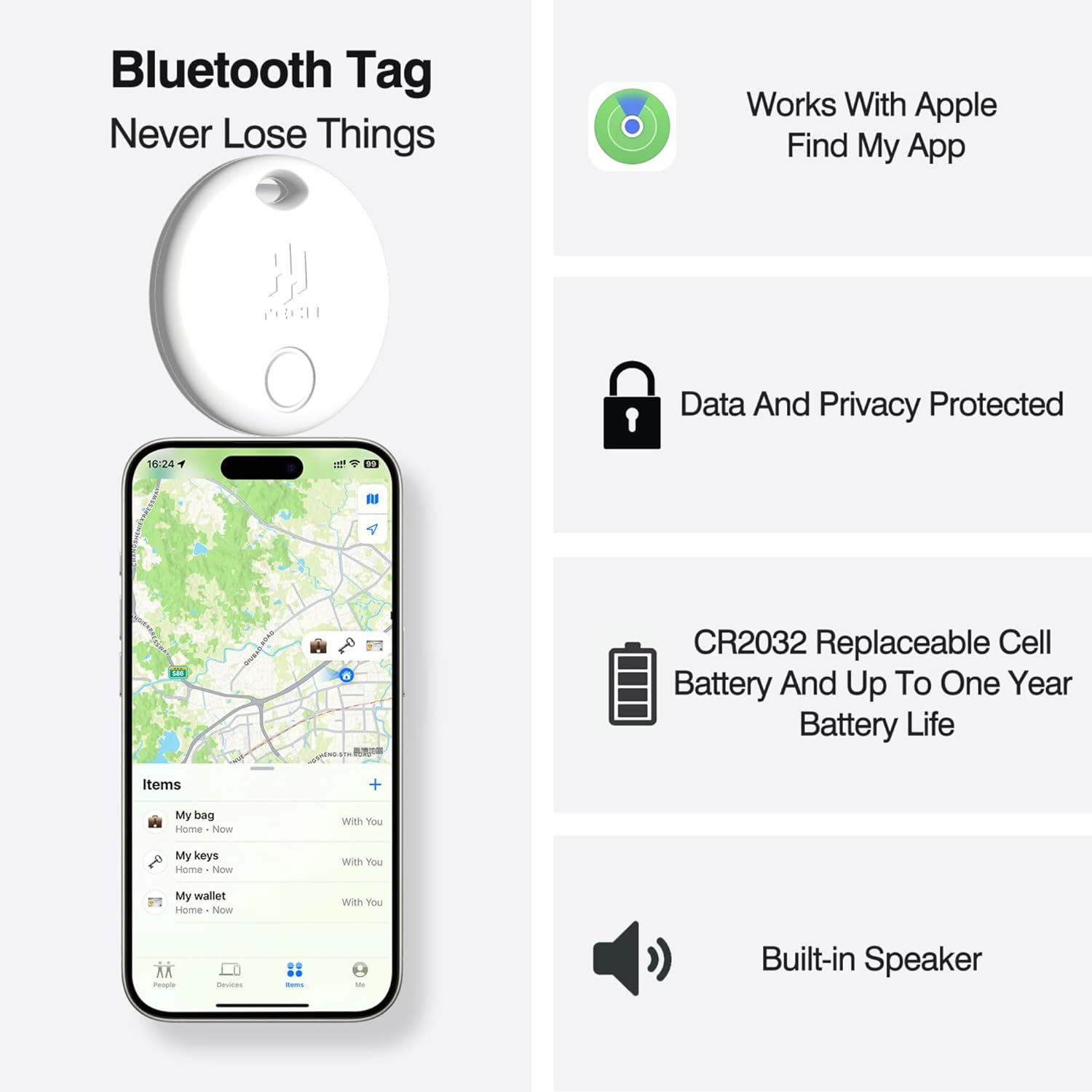 Smart Tag LITE (Pack 2) For Apple iOS Devices, Easily Track Your Item - Amazing Gadgets Outlet