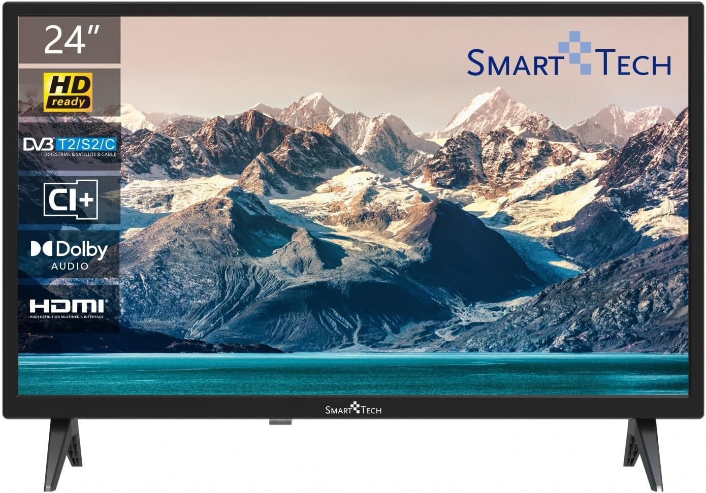 Smart Tech HD LED 24HN10T2 24 Inch (60 cm) TV Triple Tuner Dolby Audio H.265 HDMI USB - Amazing Gadgets Outlet