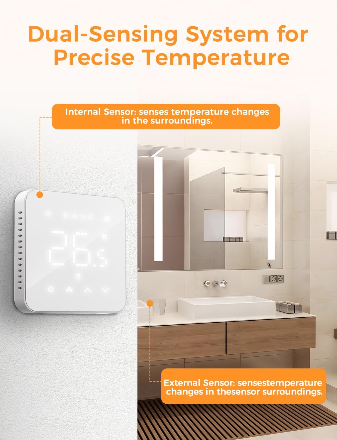 Smart Thermostat for Combi Boiler/Water Underfloor Heating, WiFi Thermostat Works with Apple HomeKit Siri, Alexa, Google Home, Support Programmer No Hub Required - White - Pack of 1 - 240 V - Amazing Gadgets Outlet