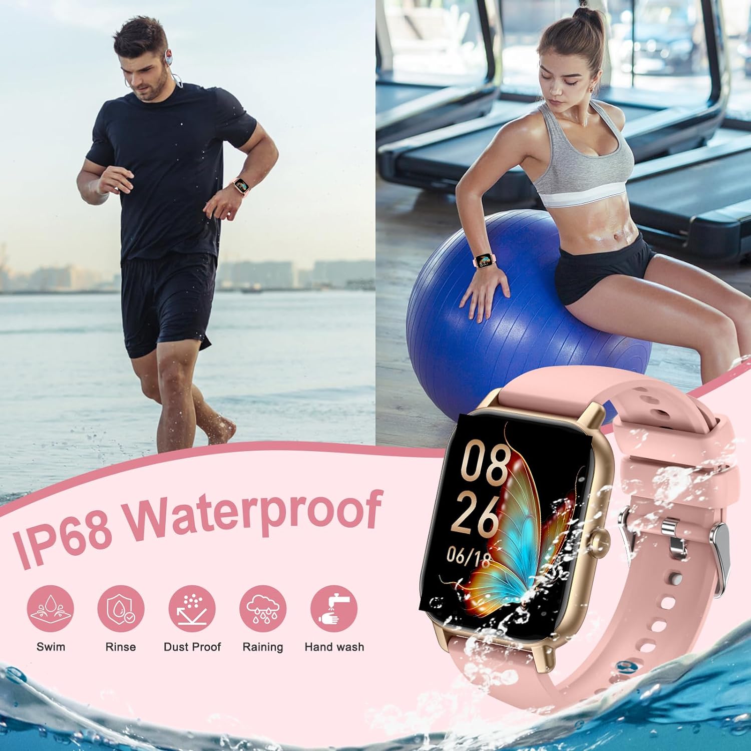 Smart Watch Answer/Make Calls, 1.85" Smart Watches for Women and Men, Fitness Watch SpO2/Heart Rate/Sleep Monitor, 112 Sport Modes, Calorie/Step Counter, IP7 Waterproof Fitness Tracker for Android iOS - Amazing Gadgets Outlet