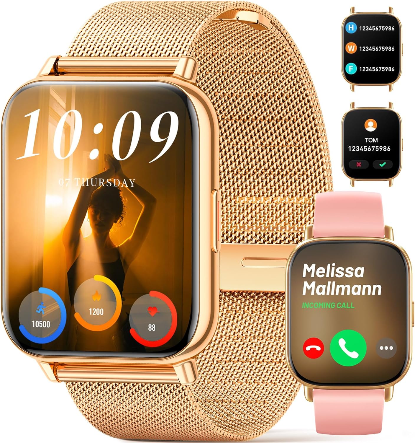 Smart Watch Answer/Make Calls 2024, 1.85" Smart Watches for Women Men, Fitness Watch Heart Rate/Sleep Monitor, 118 Sport Modes, Calorie/Step Counter, IP68 Waterproof Fitness Tracker for Android iOS - Amazing Gadgets Outlet