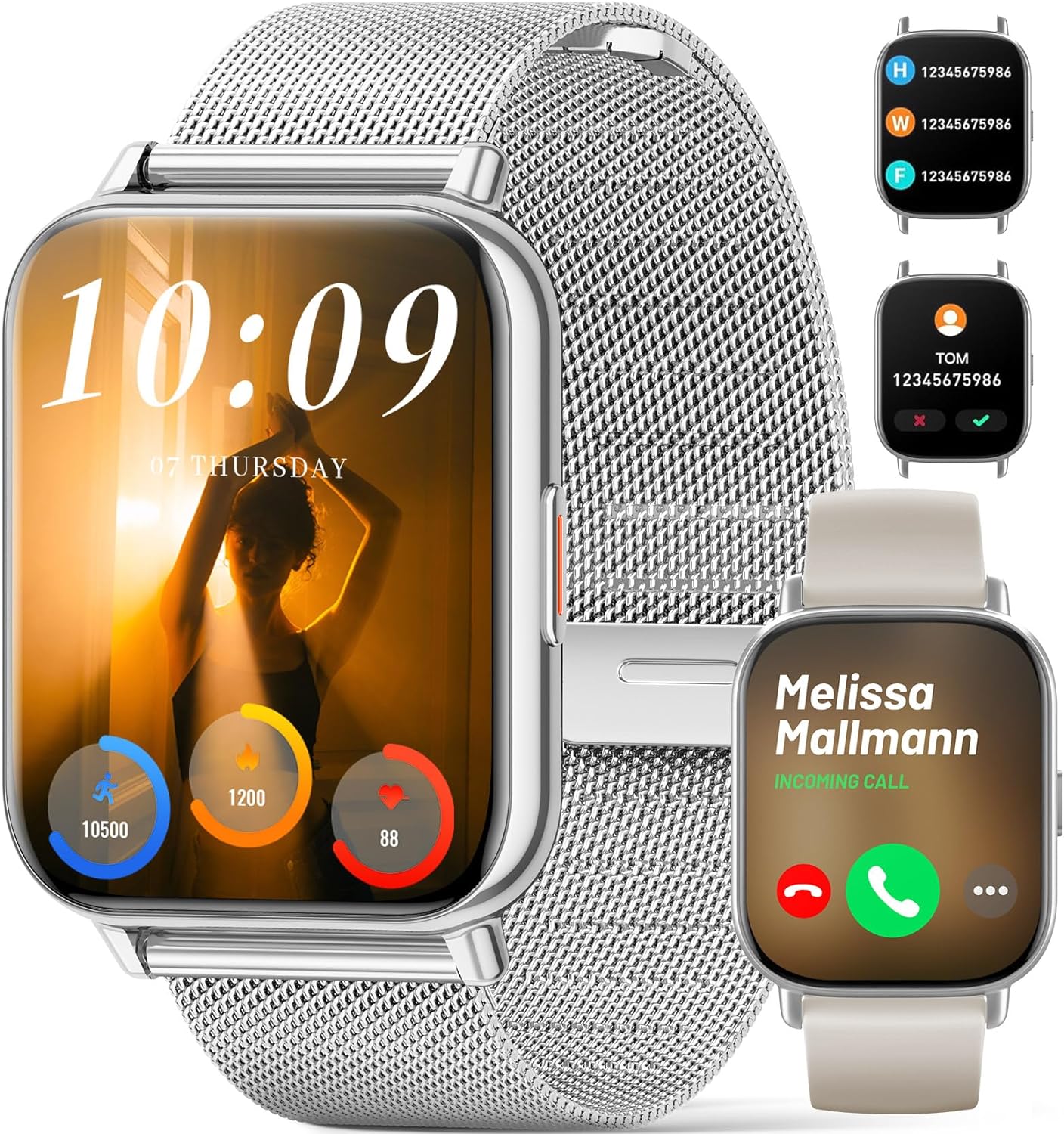 Smart Watch Answer/Make Calls 2024, 1.85" Smart Watches for Women Men, Fitness Watch Heart Rate/Sleep Monitor, 118 Sport Modes, Calorie/Step Counter, IP68 Waterproof Fitness Tracker for Android iOS - Amazing Gadgets Outlet