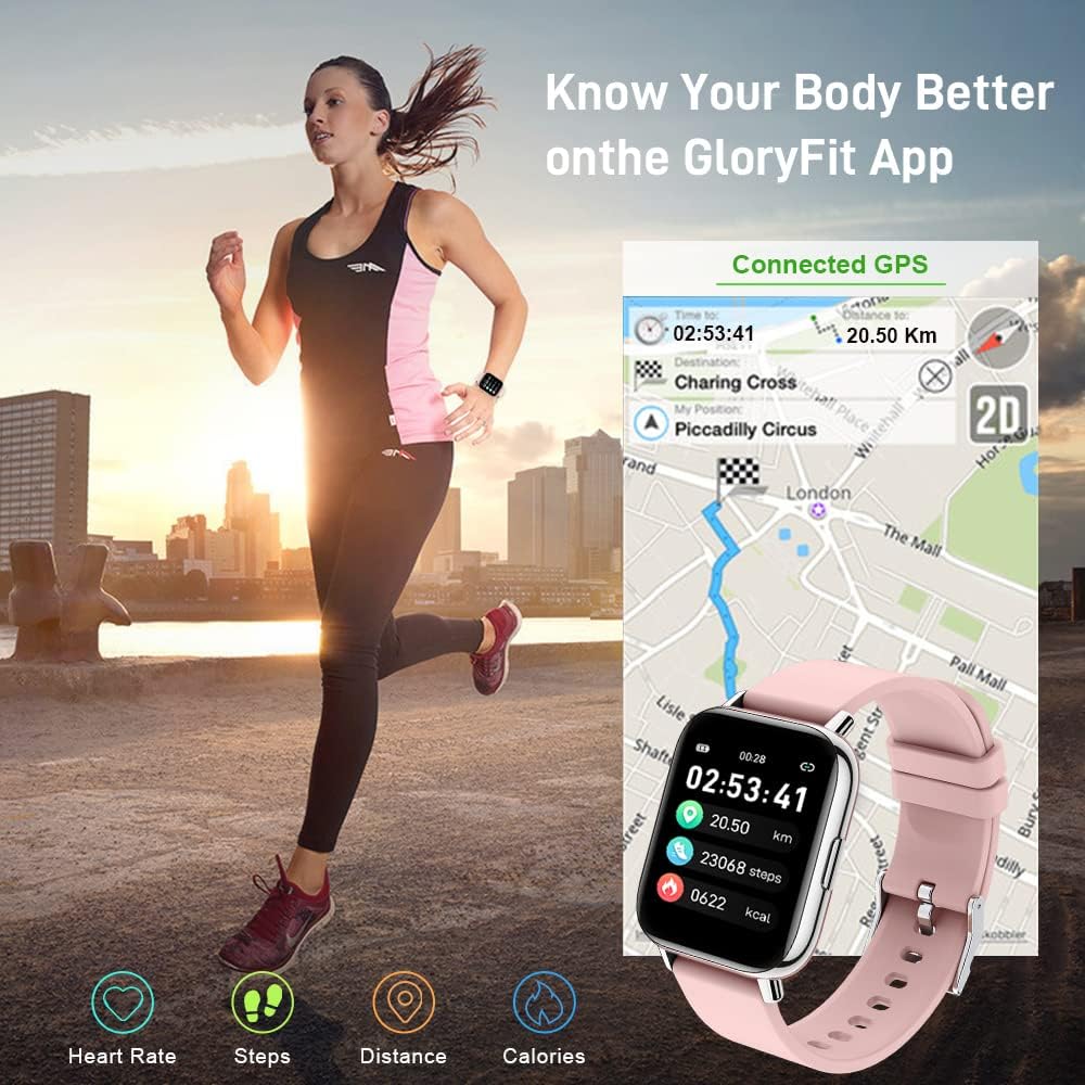 Smart Watch, Fitness Tracker 1.69" Touch Screen Fitness Watch with Heart Rate Sleep Monitor, Step Counter Smart Watch for Women Men Activity Trackers IP68 Waterproof Smartwatch for iOS Android - Amazing Gadgets Outlet