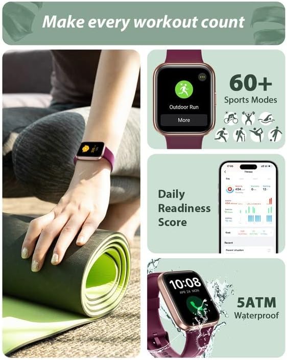 Smart Watch for Men Women (Answer/Make Call), Alexa Built - in, 1.8" Touch Screen Fitness Watch with SpO2 Heart Rate Sleep Monitor, 100 Sport, IP68 Waterproof Step Counter Smart Watch for iPhone Android - Amazing Gadgets Outlet