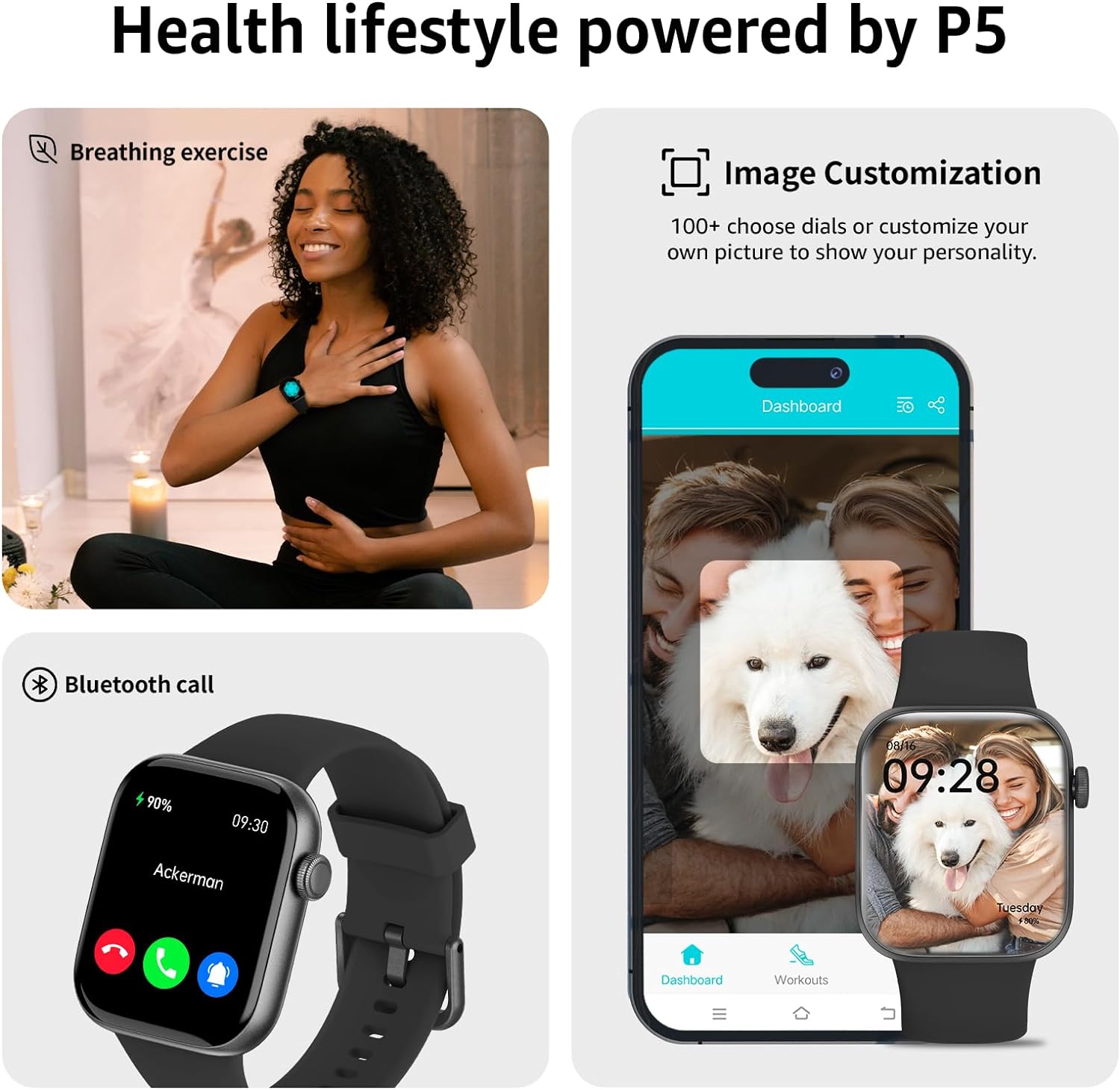 Smart Watch for Men Women Answer/Make Call,1.85" Smartwatch,Fitness Tracker Watch with Heart Rate Blood Pressure Sleep Monitor,140+Sports,IP68 Waterproof Step Counter Watch Compatible with Android IOS - Amazing Gadgets Outlet