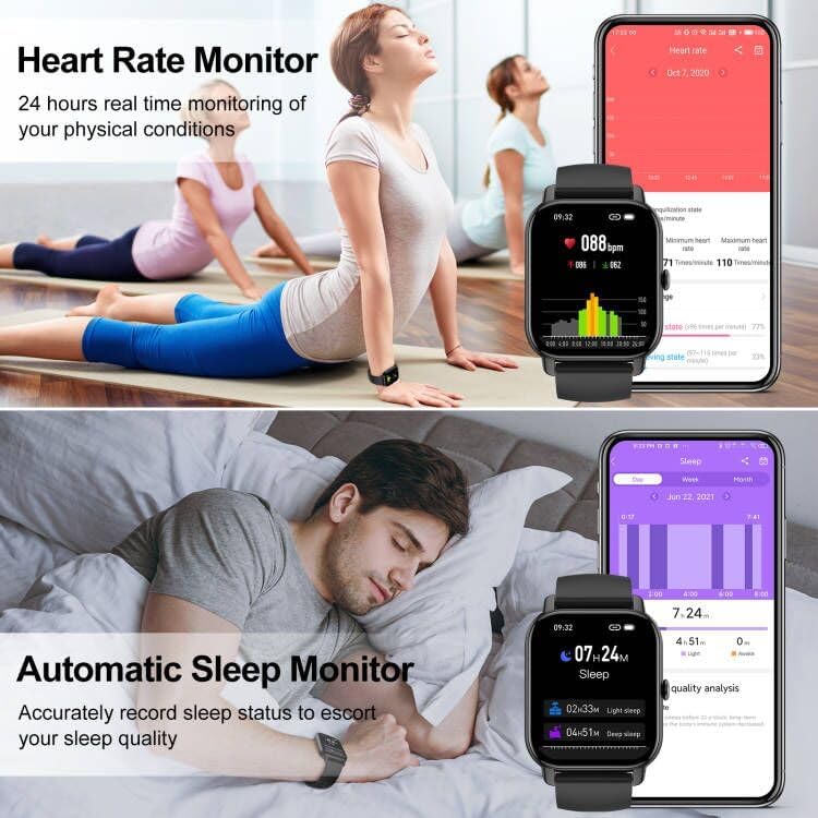 Smart Watch for Men Women Answer/Make Calls, 1.85" Smartwatch, Fitness Watch with Heart Rate Sleep Monitor, Step Counter, 100+ Sports, IP68 Waterproof Fitness Smartwatches Compatible with Android IOS - Amazing Gadgets Outlet