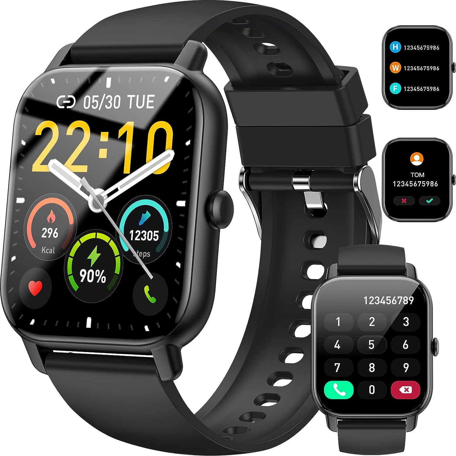 Smart Watch for Men Women Answer/Make Calls, 1.85" Smartwatch, Fitness Watch with Heart Rate Sleep Monitor, Step Counter, 100+ Sports, IP68 Waterproof Fitness Smartwatches Compatible with Android IOS - Amazing Gadgets Outlet