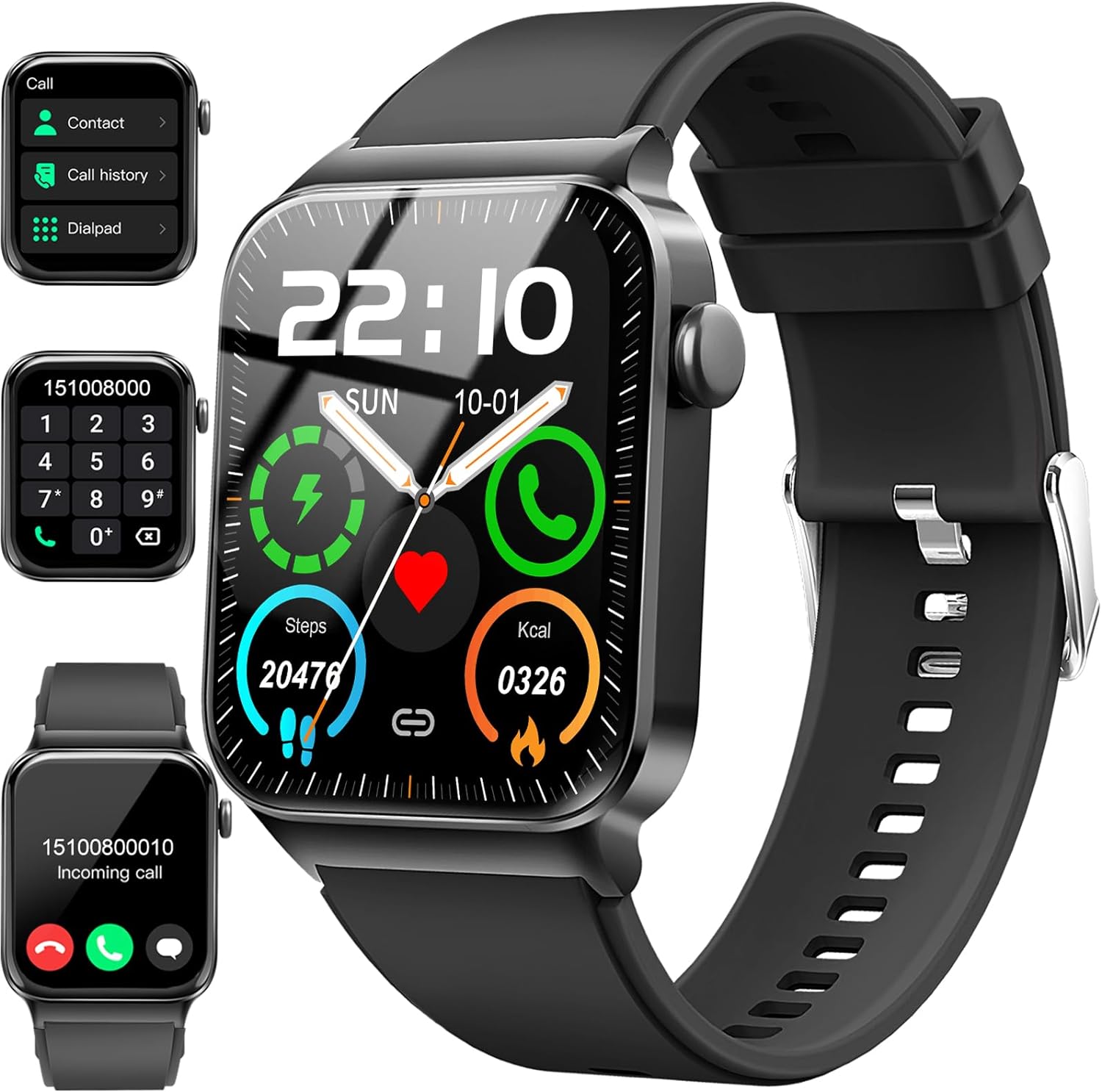 Smart Watch for Men Women Answer/Make Calls, 1.85" Touch Screen Smart Watches with Step Counter, Heart Rate Sleep Monitor, 110+ Sport Modes, Fitness Tracker, IP68 Waterproof Smartwatch for Android iOS - Amazing Gadgets Outlet