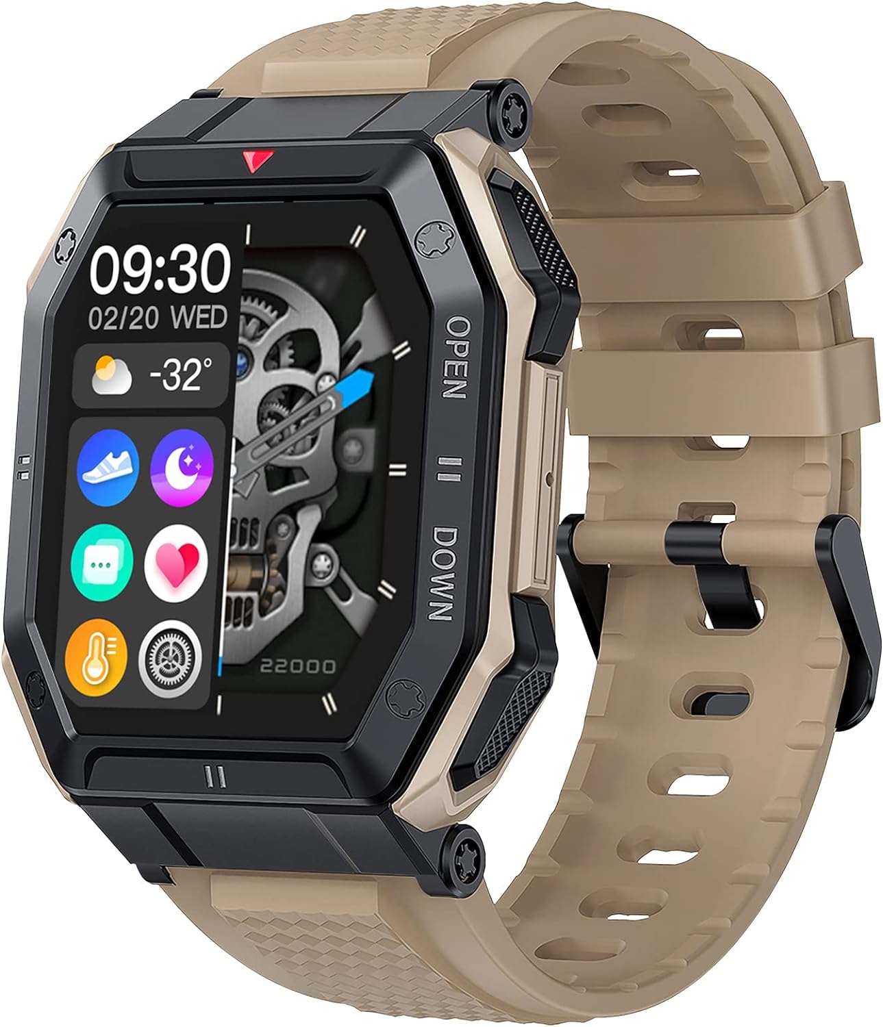 Smart Watch for Men,1.85" Touch Screen Bluetooth Call Sport Watches with Blood Pressure,Heart Rate Monitor,SpO2,Fitness Watch with 5ATM Waterproof,24 Sports Modes Outdoor Smartwatch for Android iOS - Amazing Gadgets Outlet