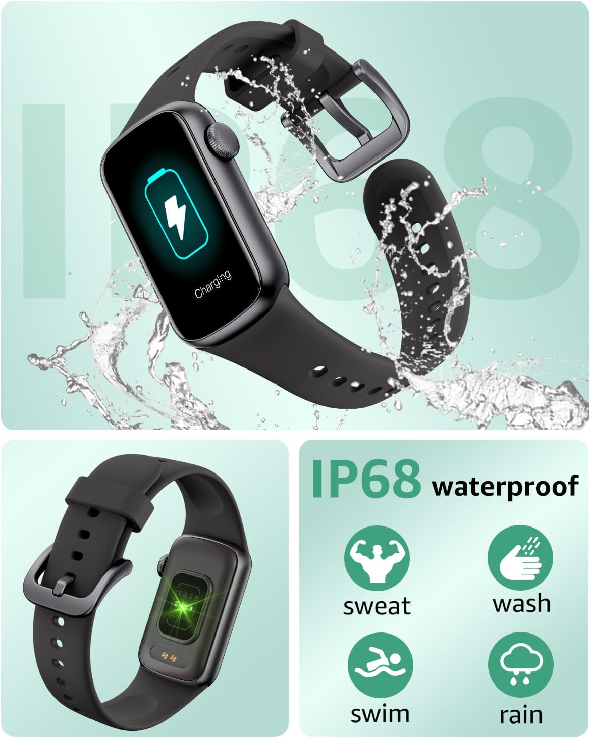 Smart Watch for Women Men Kids, Fitness Tracker Watch with 1.47" Full Screen, 24/7 Heart Rate Sleep Monitor, 130+ Sport Modes Smartwatches, IP68 Waterproof Pedometer Activity Tracker - Amazing Gadgets Outlet