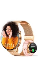 Smart Watches for Women Call and Text Message - 1.32" HD Bluetooth Ladies Fitness Watches,Waterproof Sports Smart Watches Womens with Heart Rate Blood Pressure Sleep Monitor Compatible for IOS Android - Amazing Gadgets Outlet