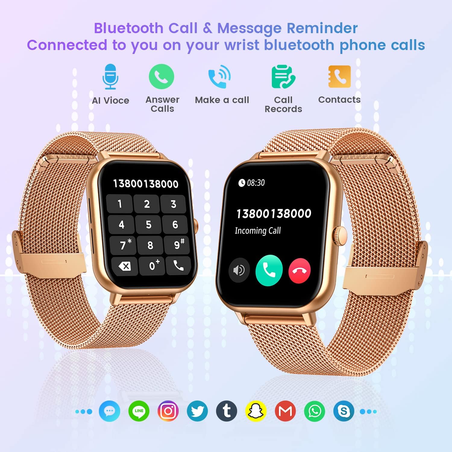 Smartwatch Fitness Tracker for Women Watches: 1.83" Touch Screen Smart Watch Band Answer Make Calls Heart Rate Blood Oxygen Sleep Monitor 100+ Sports Modes IP67 Waterproof Activity Tracker IOS Android - Amazing Gadgets Outlet