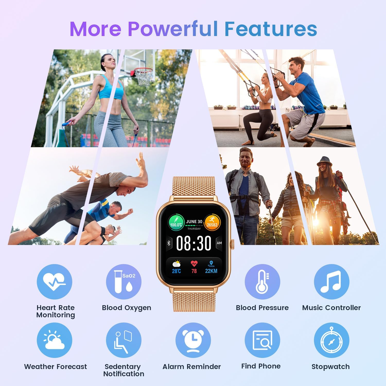 Smartwatch Fitness Tracker for Women Watches: 1.83" Touch Screen Smart Watch Band Answer Make Calls Heart Rate Blood Oxygen Sleep Monitor 100+ Sports Modes IP67 Waterproof Activity Tracker IOS Android - Amazing Gadgets Outlet