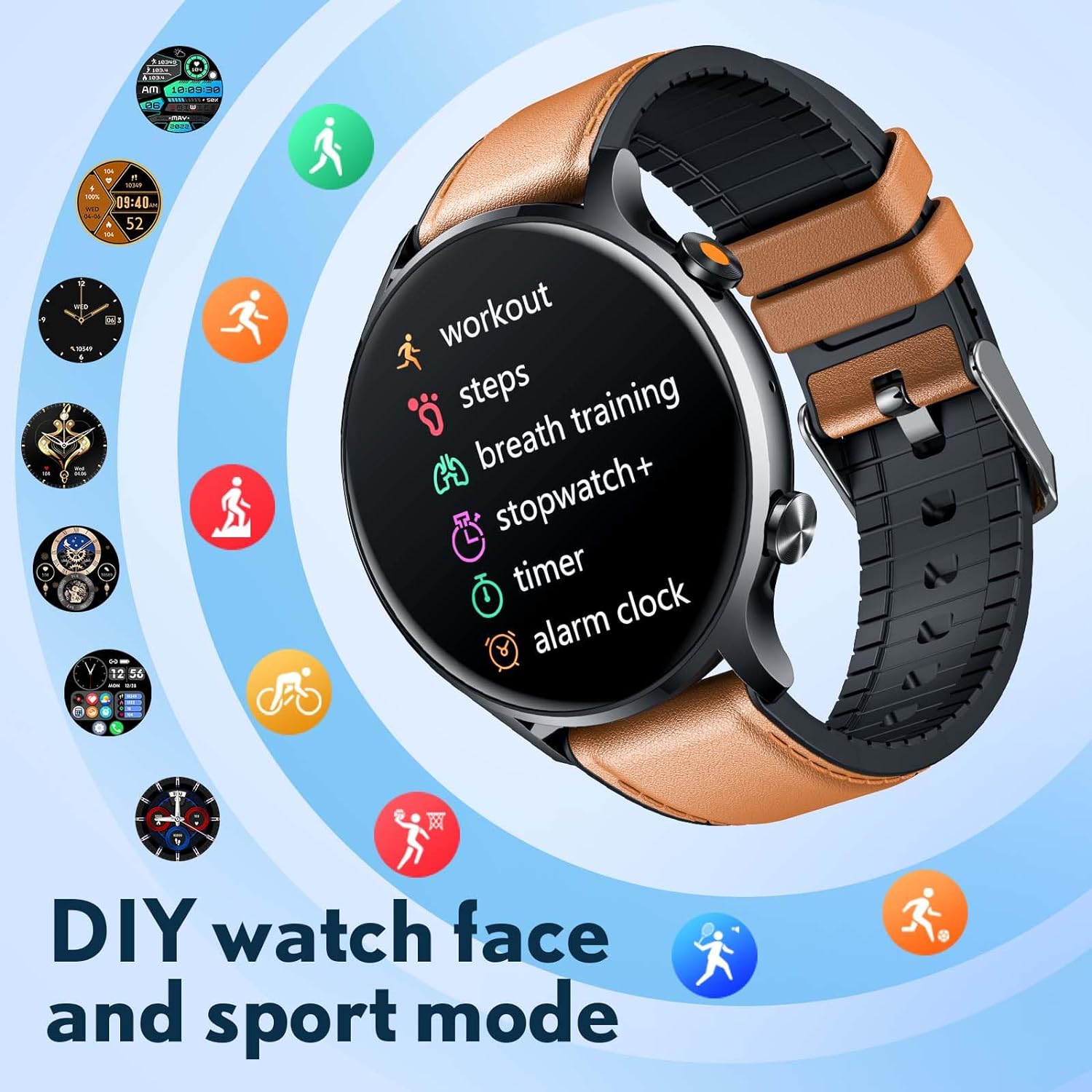 Smartwatch Fitness Watch Bluetooth Call - 1.39" Smart Watch for Men with Heart Rate Oxygen Blood Pressure Sleep Monitor 114 Sports Modes Step Counter Activity Trackers Compatible with Android iOS - Amazing Gadgets Outlet