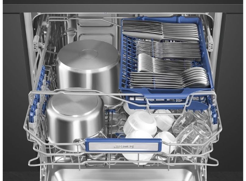 Smeg DI324AQ 14 Place Setting Fully Integrated Standard Dishwasher with Silver Control Panel, Rapid Wash, EnerSave, A Energy Rating - Amazing Gadgets Outlet