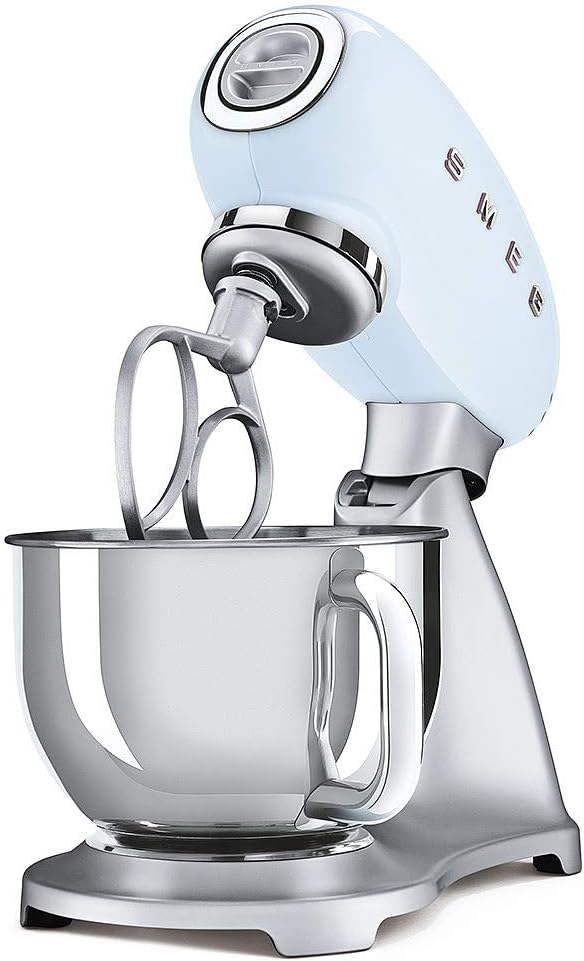 Smeg SMF02PBUK Retro 50's Style Stand Mixer with 4.8L Stainless Steel Bowl, Safety Lock, 10 Variable Speeds, 800W, Pastel Blue   Import  Single ASIN  Import  Multiple ASIN ×Product customization General Description Gallery Reviews Va - Amazing Gadgets Outlet