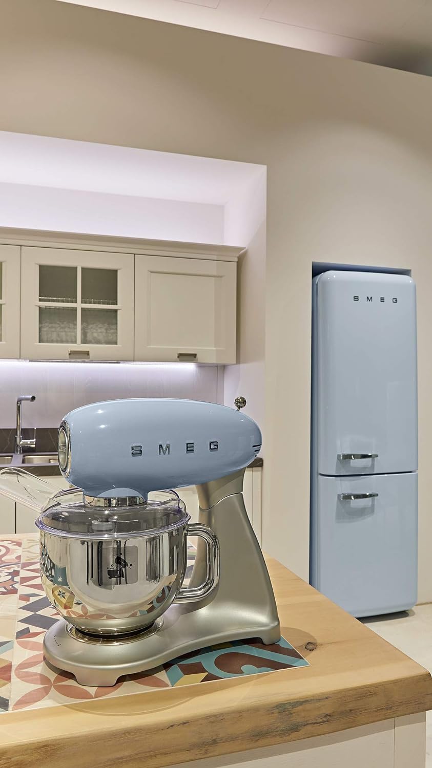 Smeg SMF02PBUK Retro 50's Style Stand Mixer with 4.8L Stainless Steel Bowl, Safety Lock, 10 Variable Speeds, 800W, Pastel Blue   Import  Single ASIN  Import  Multiple ASIN ×Product customization General Description Gallery Reviews Va - Amazing Gadgets Outlet