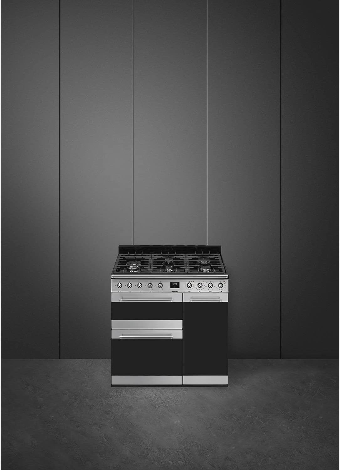 Smeg Symphony Triple Cavity 90cm Dual Fuel Range Cooker - Stainless Steel - Amazing Gadgets Outlet