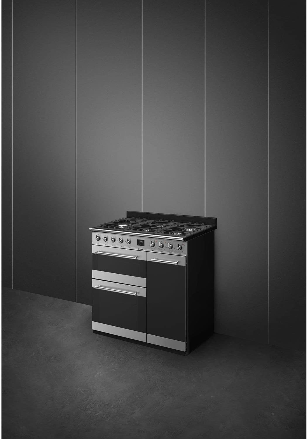 Smeg Symphony Triple Cavity 90cm Dual Fuel Range Cooker - Stainless Steel - Amazing Gadgets Outlet