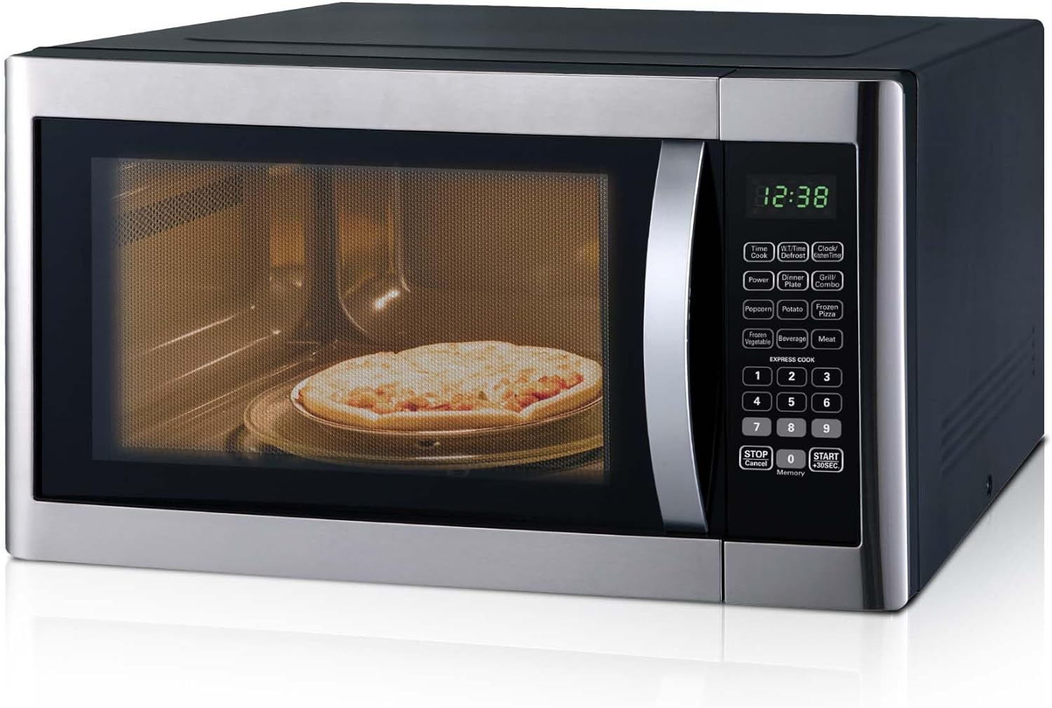 SMETA Microwave Combination Oven 1100W Microwave With Grill 42L, Digital Microwave with 1400W Grill Power, Defrost function, 6 Auto Cooking Menus, 11 Power Level Easy Clean - Black and Silver - Amazing Gadgets Outlet