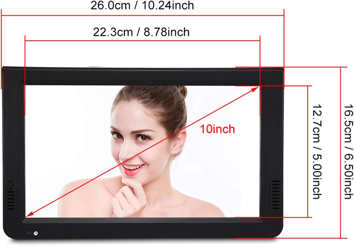 Socobeta Portable Digital TV Analog Car Televisions with DVB - T - T2 1024x600 Resolution Portable TV 10inch for Bedroom Kitchen Car(UK Plug) - Amazing Gadgets Outlet