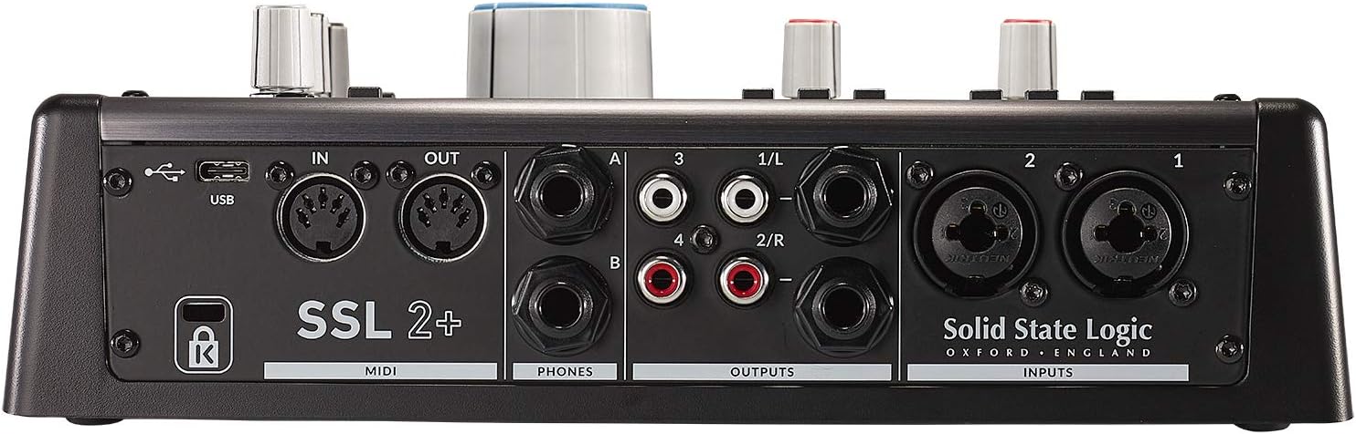 Solid State Logic SSL 2+ (2 Plus) USB Audio Interface - 24 bit/192 kHz, 2 - in 4 - out, with SSL Legacy 4K Analogue Enhancement and Included SSL Software Production Pack - Amazing Gadgets Outlet