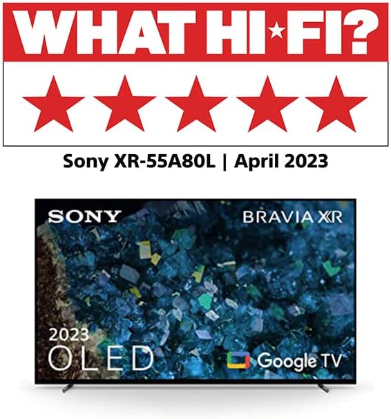 Sony BRAVIA XR, XR - 55A80L, 55 Inch, OLED, Smart TV, 4K HDR, Google TV, ECO PACK, BRAVIA CORE, Perfect for PlayStation5, Metal Flush Surface Design, 5 Year Warranty - Amazing Gadgets Outlet