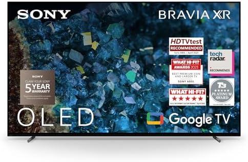 Sony BRAVIA XR, XR - 55A80L, 55 Inch, OLED, Smart TV, 4K HDR, Google TV, ECO PACK, BRAVIA CORE, Perfect for PlayStation5, Metal Flush Surface Design, 5 Year Warranty - Amazing Gadgets Outlet