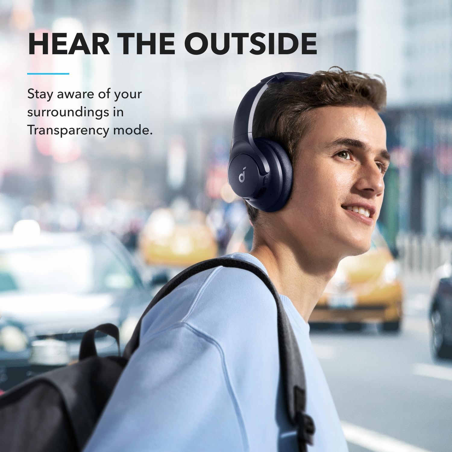 soundcore by Anker Q20i Hybrid Active Noise Cancelling Foldable Headphones, Wireless Over - Ear Bluetooth, 40H Long ANC Playtime, Hi - Res Audio, Big Bass, Customize via an App, Transparency Mode - Amazing Gadgets Outlet