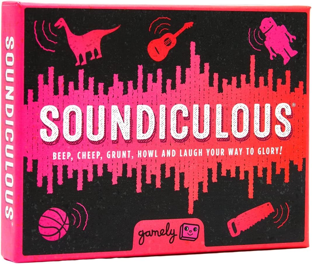 Soundiculous: The Pocketsize Party Game of Hilarious Sounds | The Family Friendly Card Game That Gets Kids, Adults and the Whole Family Laughing - Amazing Gadgets Outlet