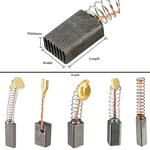 Sourcingmap 15pcs Carbon Brushes,for Electric Motor,20mmx5mmx5mm,Power Tool,Hand Drill,Blower,Blender,Replacement Repair Part - Amazing Gadgets Outlet