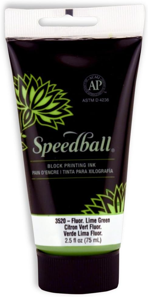 Speedball 75ml 2.5oz Water - Soluble Block Ink Black, For Block Printing, Lino Printing, Screen Printing, For Artists Kit - Amazing Gadgets Outlet