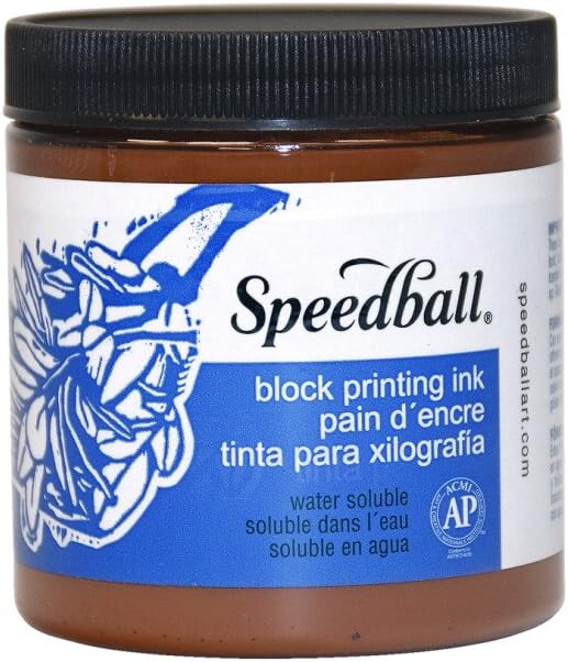 Speedball 75ml 2.5oz Water - Soluble Block Ink Black, For Block Printing, Lino Printing, Screen Printing, For Artists Kit - Amazing Gadgets Outlet