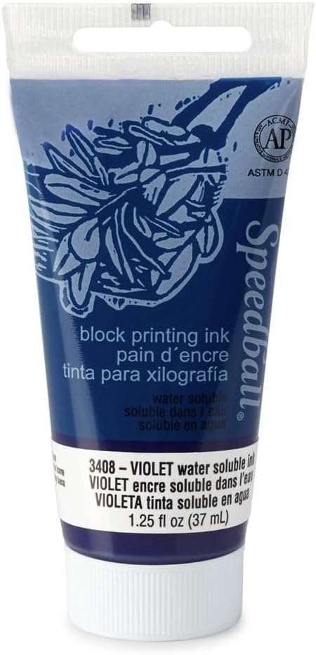 Speedball 75ml 2.5oz Water - Soluble Block Ink Black, For Block Printing, Lino Printing, Screen Printing, For Artists Kit - Amazing Gadgets Outlet