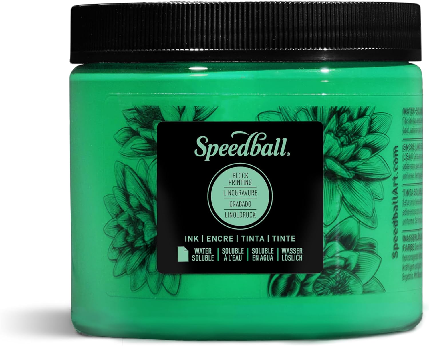 Speedball 75ml 2.5oz Water - Soluble Block Ink Black, For Block Printing, Lino Printing, Screen Printing, For Artists Kit - Amazing Gadgets Outlet