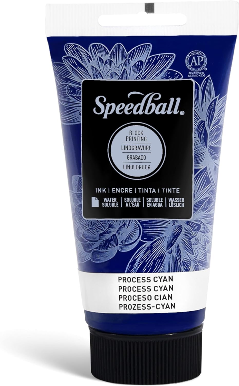 Speedball 75ml 2.5oz Water - Soluble Block Ink Black, For Block Printing, Lino Printing, Screen Printing, For Artists Kit - Amazing Gadgets Outlet