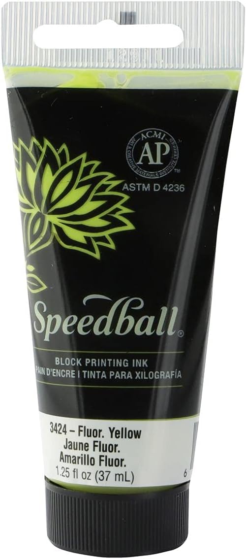 Speedball 75ml 2.5oz Water - Soluble Block Ink Black, For Block Printing, Lino Printing, Screen Printing, For Artists Kit - Amazing Gadgets Outlet