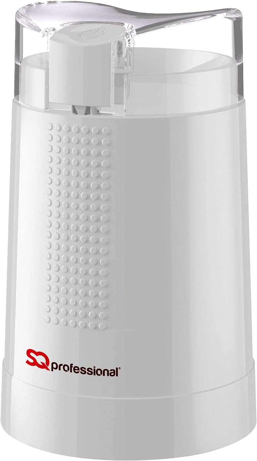 SQ Professional Blitz Coffee Grinder - Electric Fast Grinding for Coffee Beans Nuts Herbs & Spices - Spice Mill One Touch Control Button & Stainless Steel Blades - 150w (Red) - Amazing Gadgets Outlet