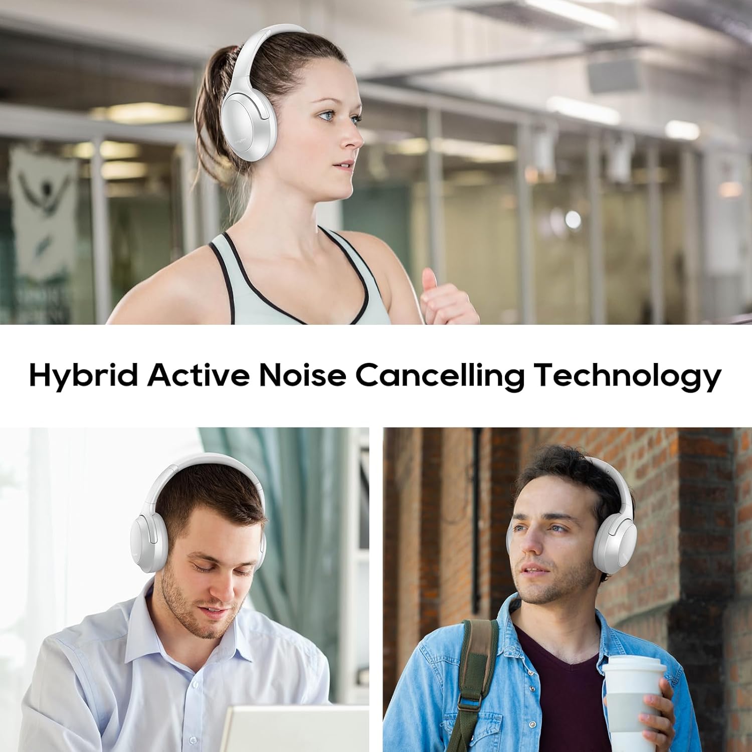 Srhythm NC45 Active Noise Cancelling Headphones, Wireless Bluetooth Headphones Over Ear with Mic Deep Bass, Foldable and Durable,Comfortable Protein Earpads, 40H Playtime for TV/PC/Cell Phone - Amazing Gadgets Outlet