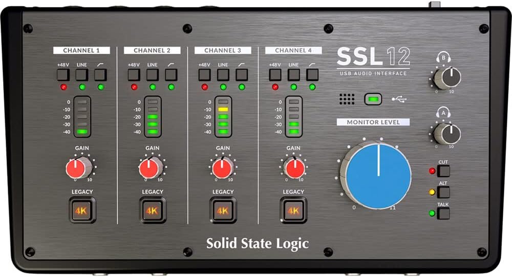 SSL 12 12 - in/8 - out USB bus - powered audio interface, 32bit/192 kHz, included SSL Production Pack software bundle - Amazing Gadgets Outlet