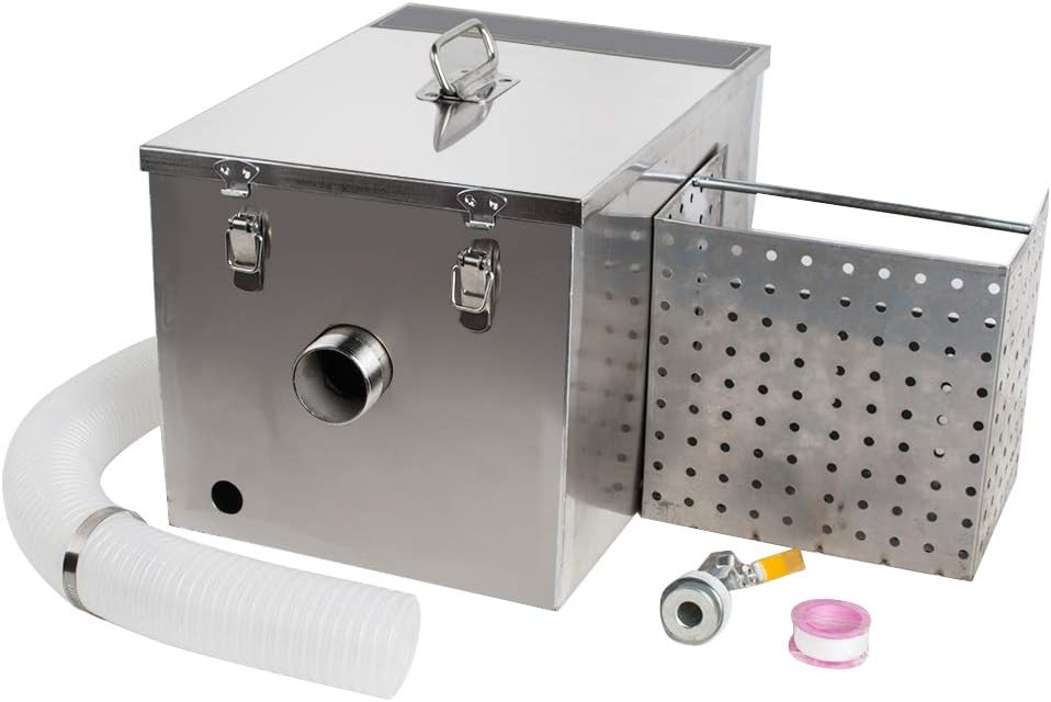 Stainless Steel Grease Trap Interceptor Set Detachable Design For Restaurant Kitchen Wastewater Removable Baffles For Kitchen Wastewater - Amazing Gadgets Outlet