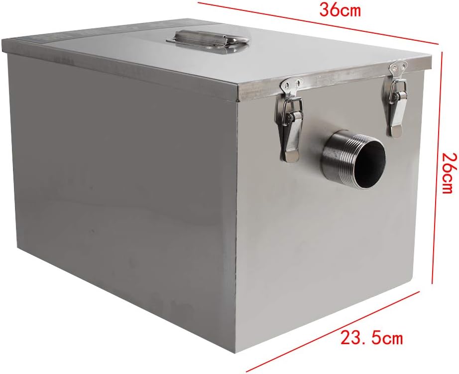 Stainless Steel Grease Trap Interceptor Set Detachable Design For Restaurant Kitchen Wastewater Removable Baffles For Kitchen Wastewater - Amazing Gadgets Outlet