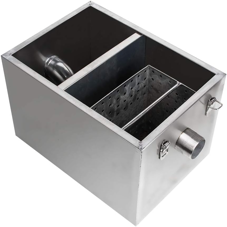 Stainless Steel Grease Trap Interceptor Set Detachable Design For Restaurant Kitchen Wastewater Removable Baffles For Kitchen Wastewater - Amazing Gadgets Outlet